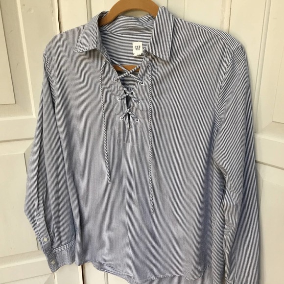 GAP Striped Long Sleeve 100% CottonTunic - Picture 7 of 12